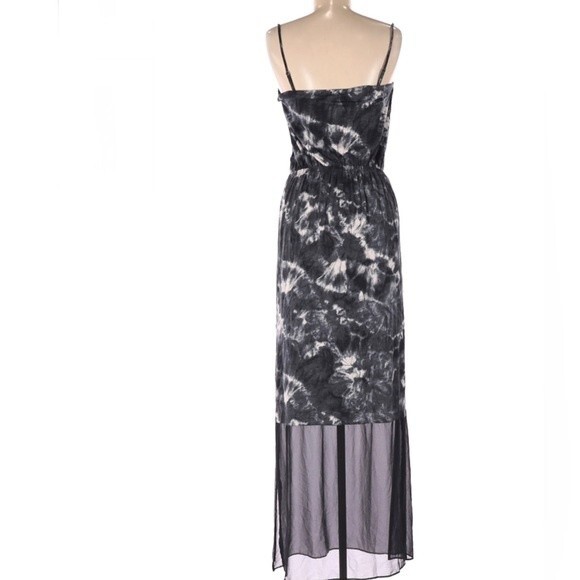 Express black and white tie dye with sheer hemline maxi dress size XS - Picture 6 of 8